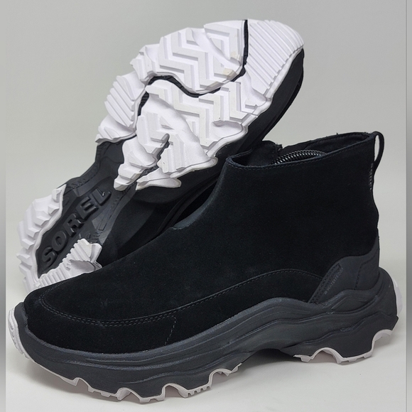 Sorel Women’s Boots Kinetic Breakthru Acadia Waterproof Black Size 10.5 New - Picture 1 of 11